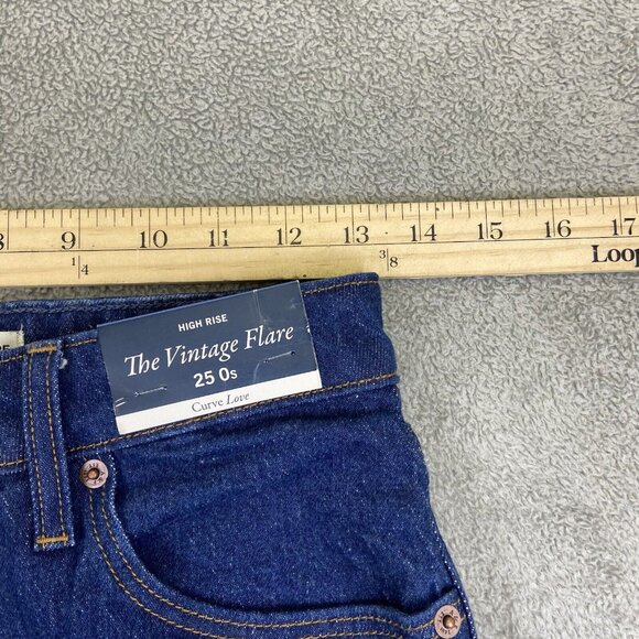 Abercrombie Fitch Women Jeans 25 0s Short Curve Love The Vintage Flare High Rise - Picture 10 of 11